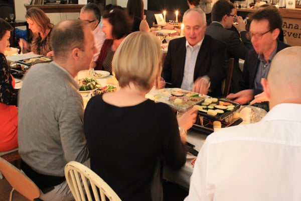More guests enjoying dinner