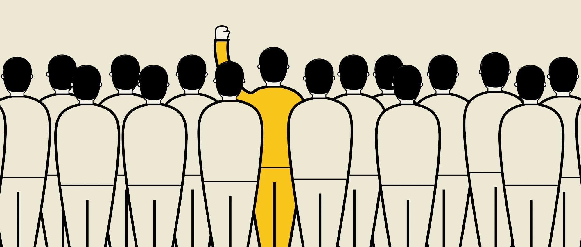 People in a row People in a row