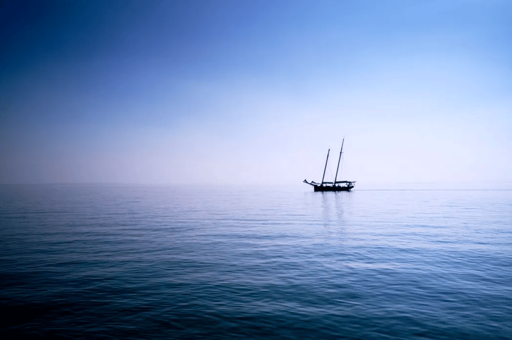 A boat out at sea