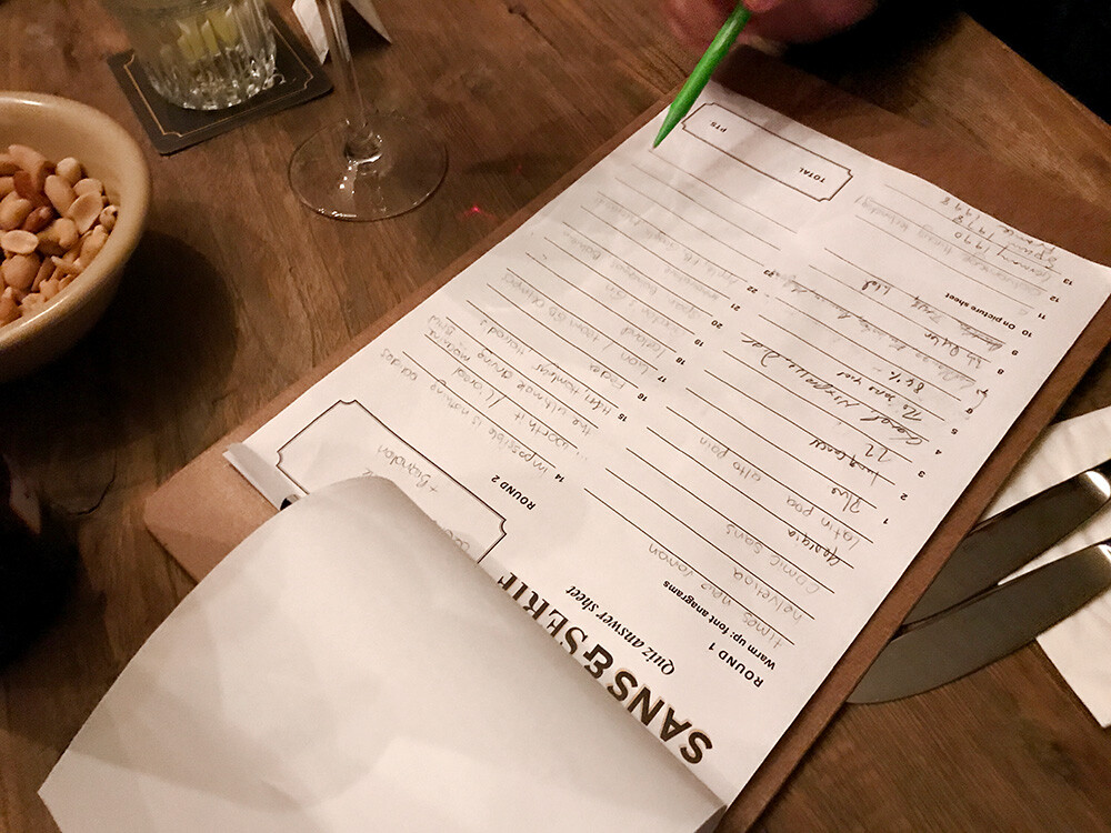 A quiz sheet full of answers A quiz sheet full of answers